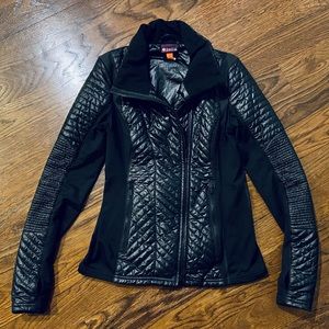 Zella Small Black Moto Athleisure Sample Jacket in Excellent Condition